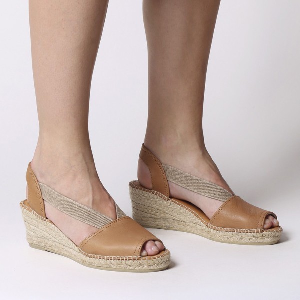 Toni Pons Teide-09 Leather Tabac Wedges 6cm Toni Pons Teide-09 Leather Tabac Wedges 6cm