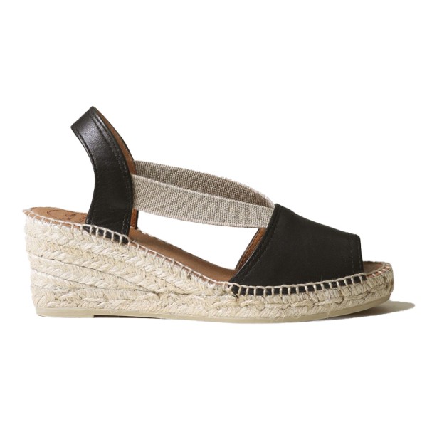 Toni Pons Teide-01 Leather Black Wedges 6cm Toni Pons Teide-01 Leather Black Wedges 6cm