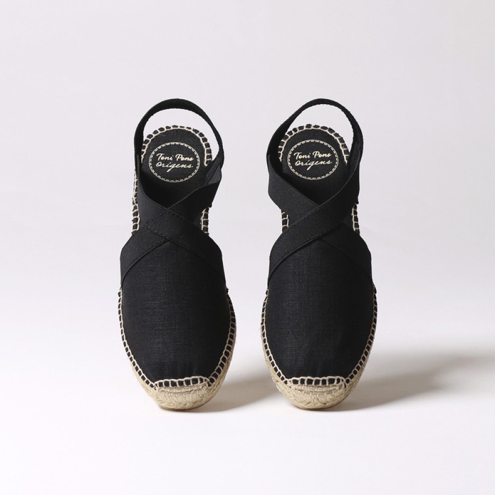 Toni Pons Verona-01 Black Wedges 4cm Toni Pons Verona-01 Black Wedges 4cm