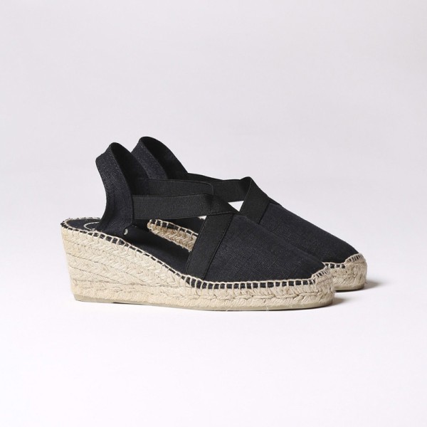 Toni Pons Ter-01 Black Wedges 6cm Toni Pons Ter-01 Black Wedges 6cm