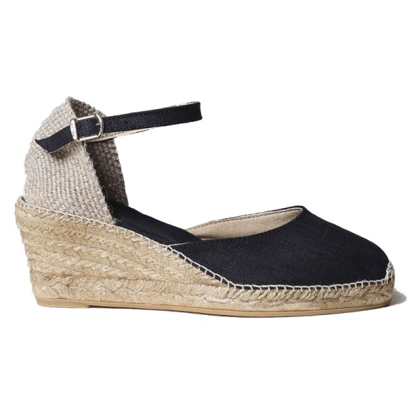 Toni Pons Caldes-01 Black Wedges 7cm Toni Pons Caldes-01 Black Wedges 7cm