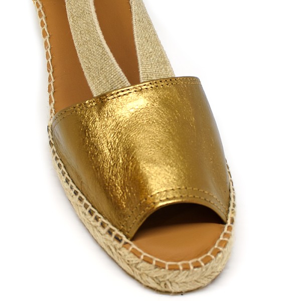 Toni Pons Teide-Bronce Leather Bronce Wedges 6cm Toni Pons Teide-Bronce Leather Bronce Wedges 6cm