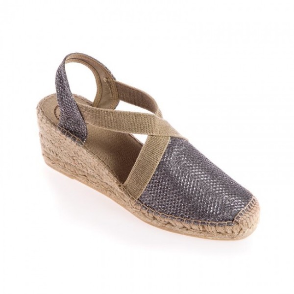 Toni Pons Triton-04 Silver (Plom) Wedges 6cm Toni Pons Triton-04 Silver (Plom) Wedges 6cm