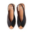 Toni Pons Laila-01 Leather Espadrille Black 7cm Toni Pons Laila-01 Leather Espadrille Black 7cm