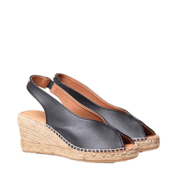 Toni Pons Laila-01 Leather Espadrille Black 7cm Toni Pons Laila-01 Leather Espadrille Black 7cm