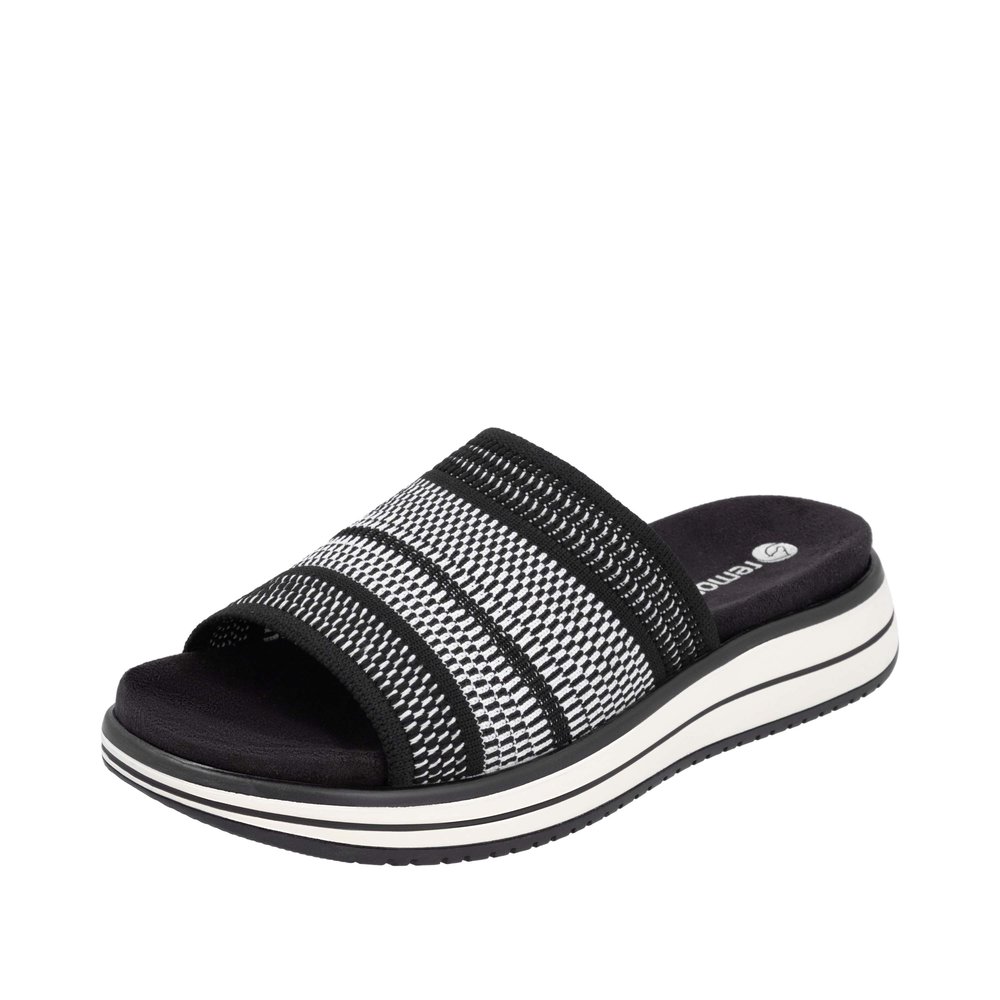 Remonte D1J54-03 Ανατομικό Δερμάτινο Πέδιλο Μαύρο 4cm φωτογραφία