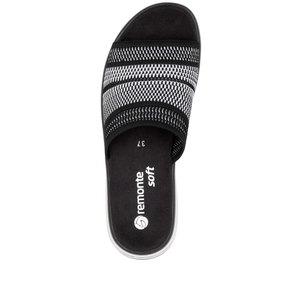 Remonte D1J54-03 Ανατομικό Δερμάτινο Πέδιλο Μαύρο 4cm φωτογραφία