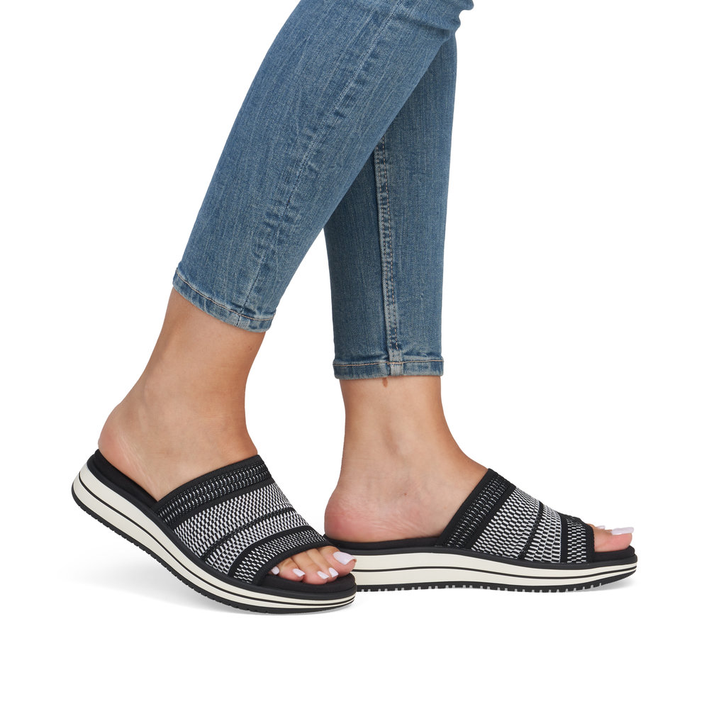 Remonte D1J54-03 Ανατομικό Δερμάτινο Πέδιλο Μαύρο 4cm φωτογραφία