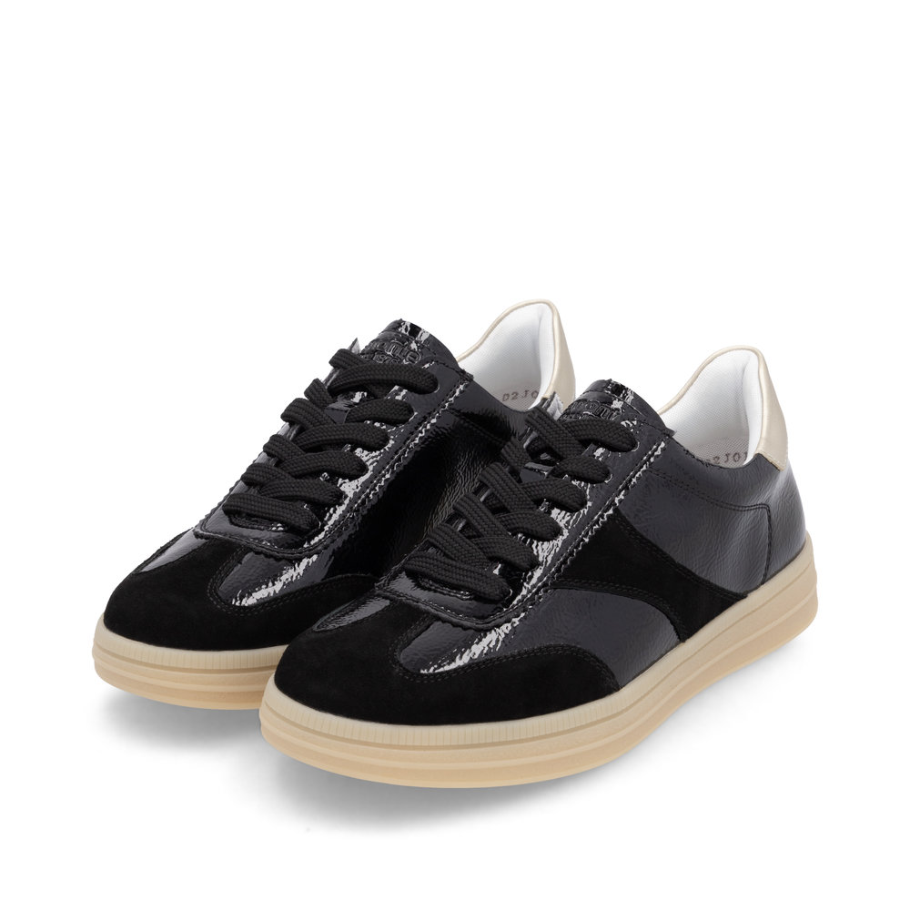 Remonte D2C01-03 Ανατομικό Δερμάτινο Sneaker Μαύρο φωτογραφία