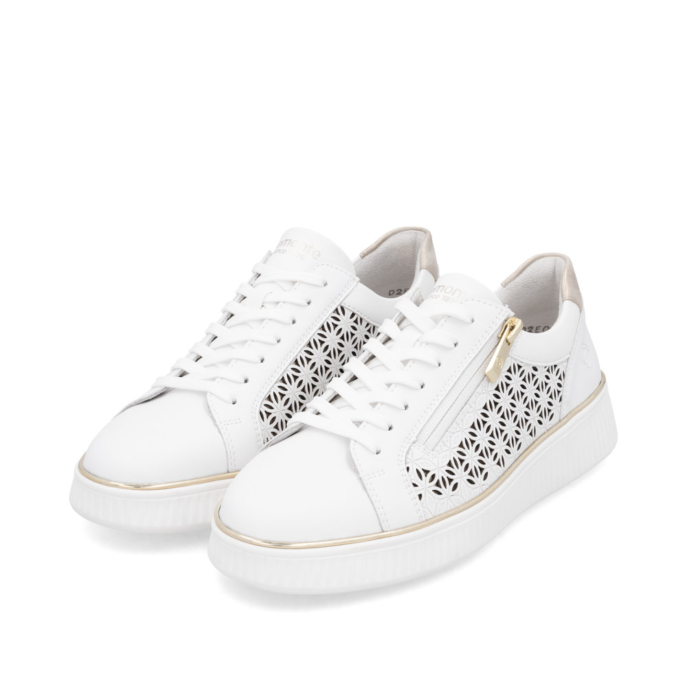 Remonte D2E03-80 Ανατομικό Δερμάτινο Sneaker Λευκό φωτογραφία