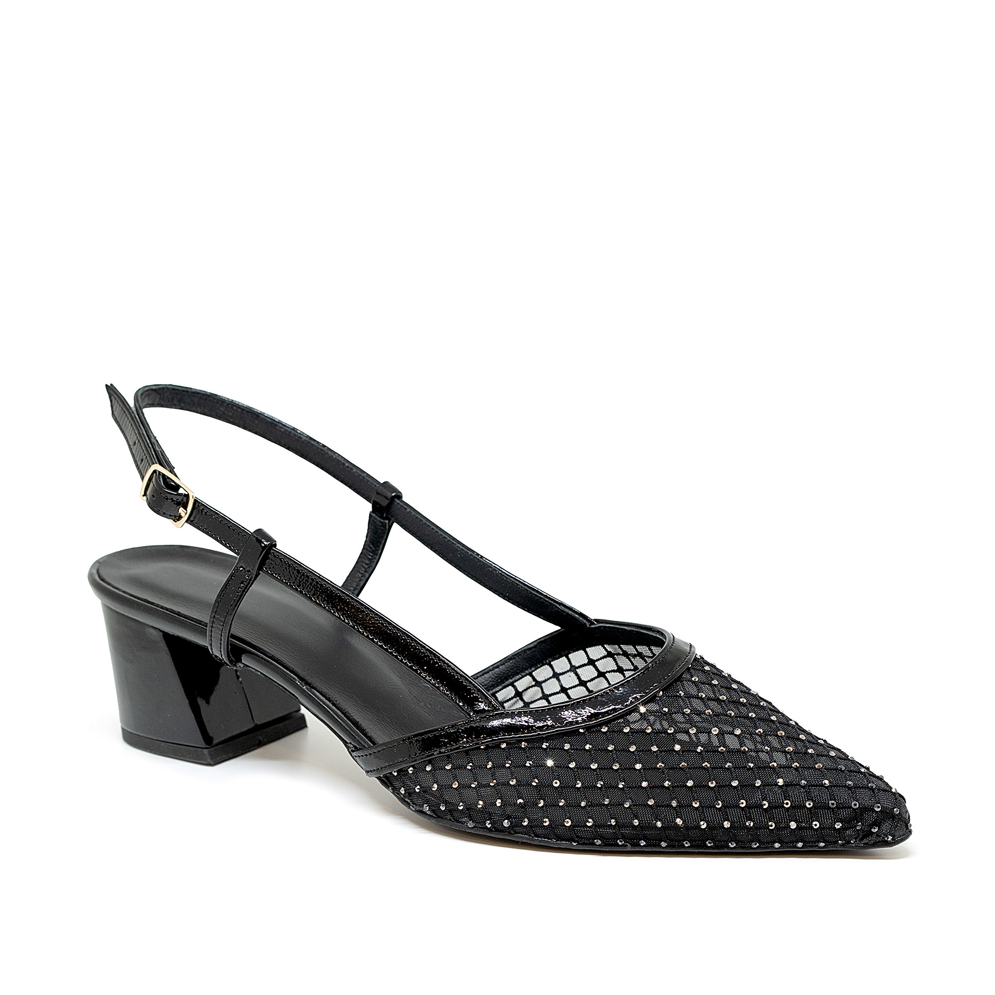 Bigshoes MX22137-01 Δερμάτινη Γόβα Μαύρο 5.5cm φωτογραφία