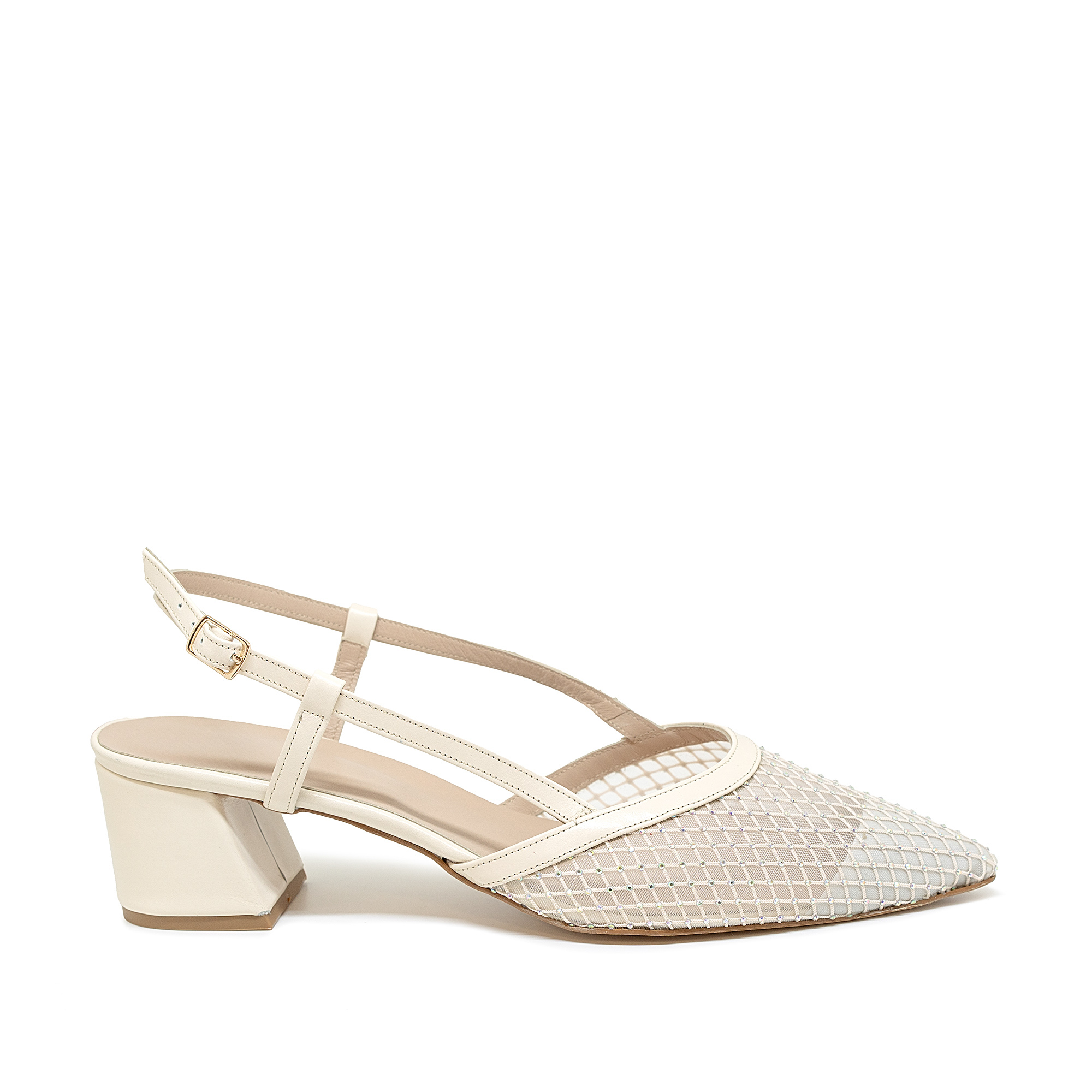 Bigshoes Bigshoes MX22137-13 Δερμάτινη Γόβα Μπεζ 5.5cm