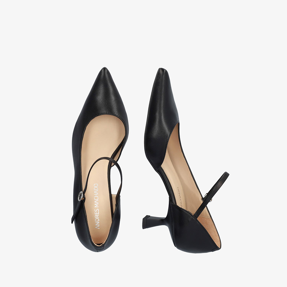 Andres Machado Mariola-01 Δερμάτινη Γόβα ΄Μαύρη 5,5cm φωτογραφία