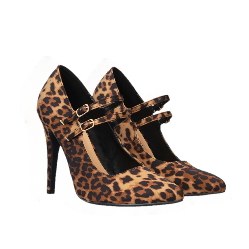 Andres Machado 6046-20 Γόβα Λεοπάρ 12cm φωτογραφία