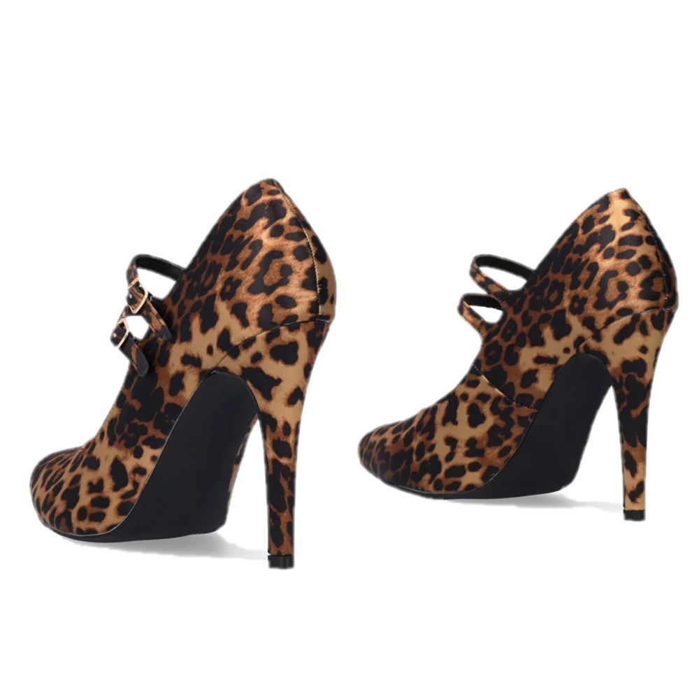 Andres Machado 6046-20 Γόβα Λεοπάρ 12cm φωτογραφία