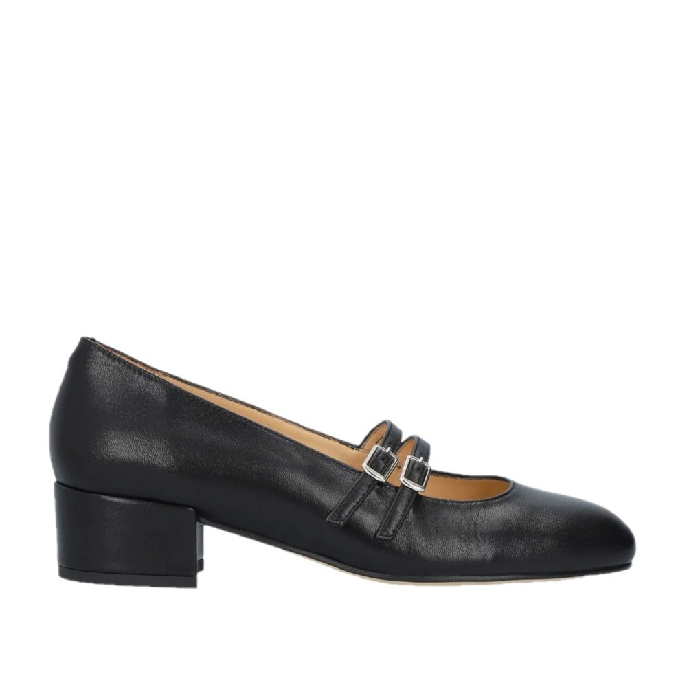 Andres Machado Andres Machado Alida-01 Δερμάτινη Γόβα Μαύρη 4.5cm