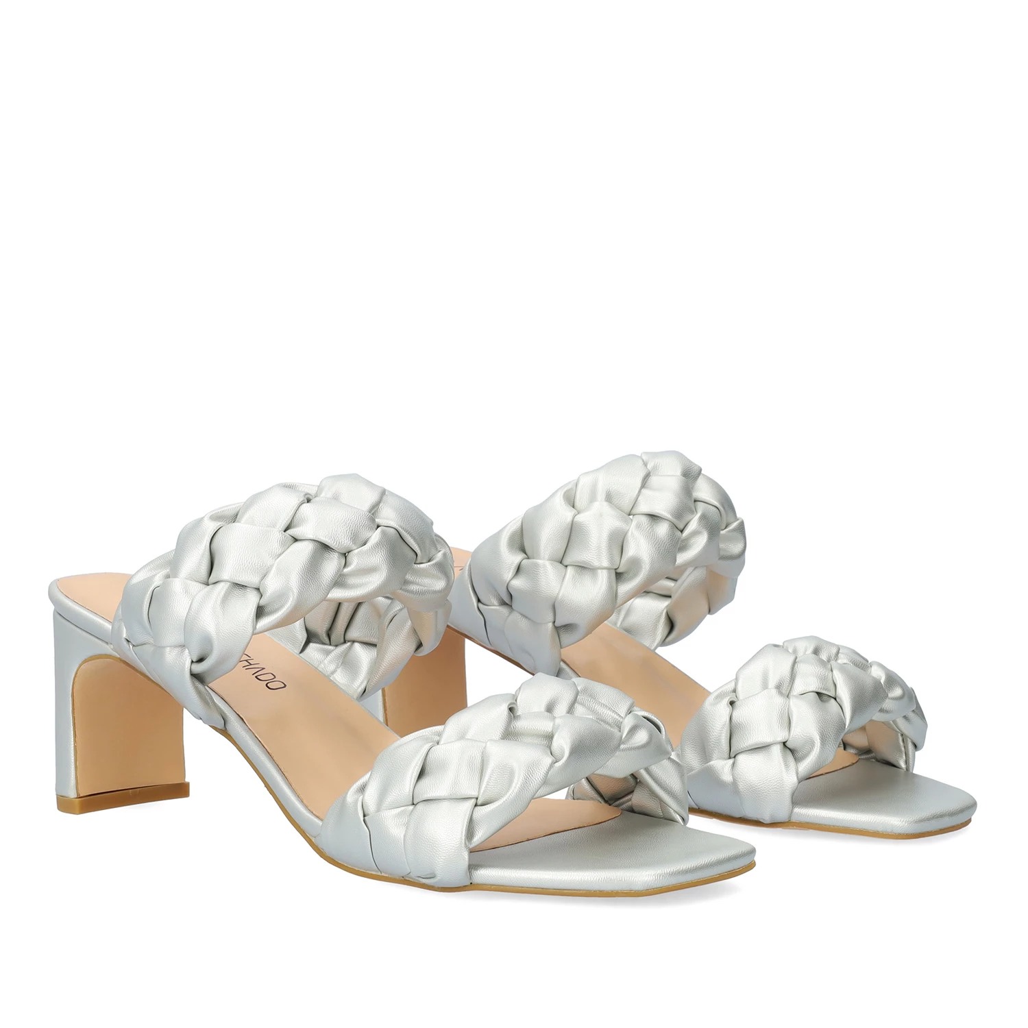 Andres Machado AM5753-04 Mule Ασημί 7,5cm φωτογραφία