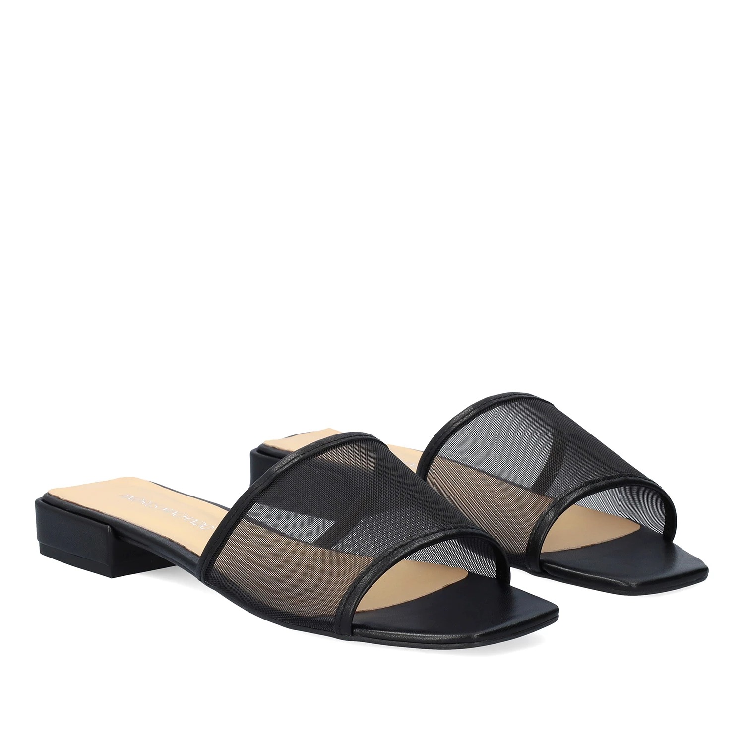 Andres Machado Selma-01 Δερμάτινο Πέδιλο Μαύρο 2,5cm φωτογραφία