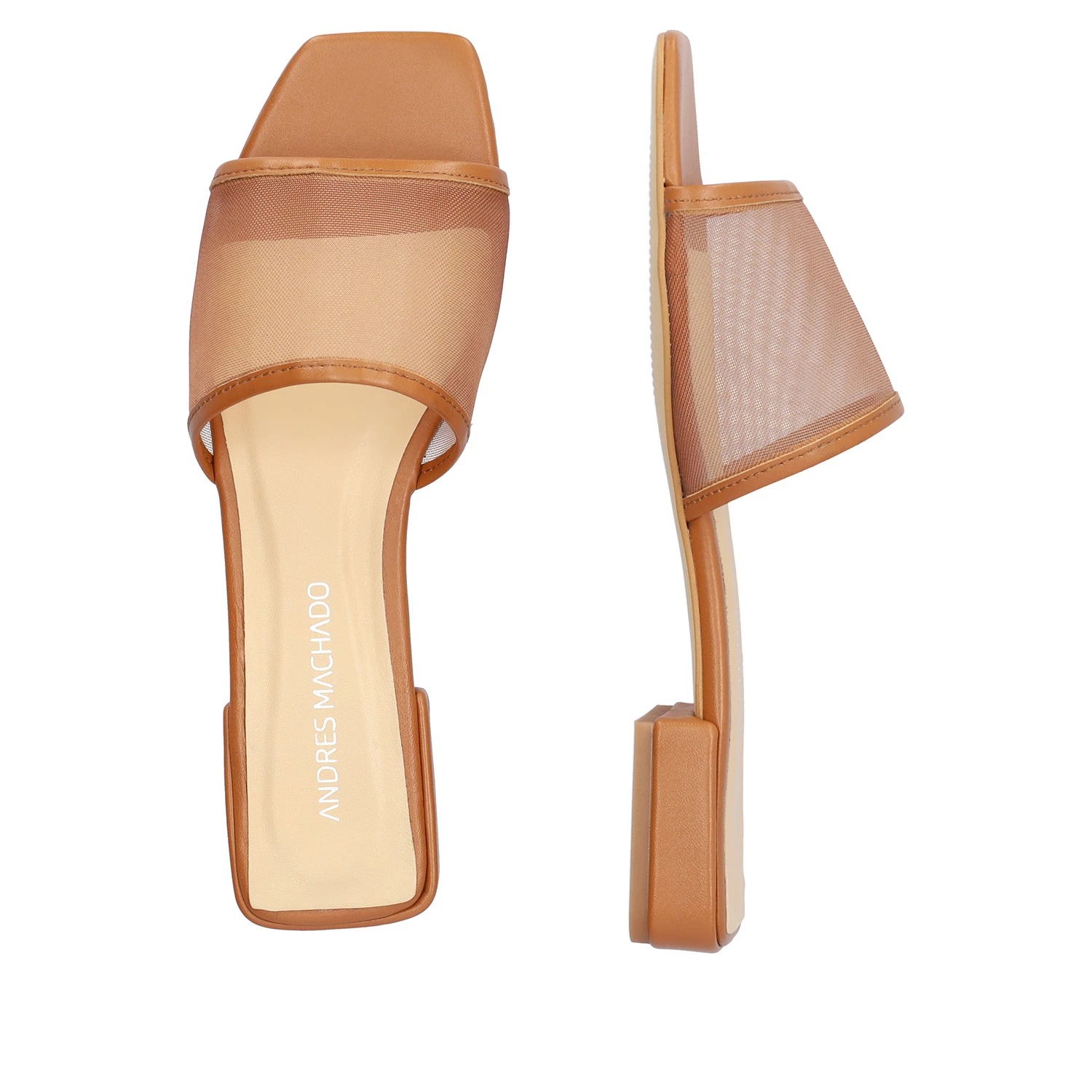 Andres Machado Selma-05 Δερμάτινο Πέδιλο Καφέ 2,5cm φωτογραφία