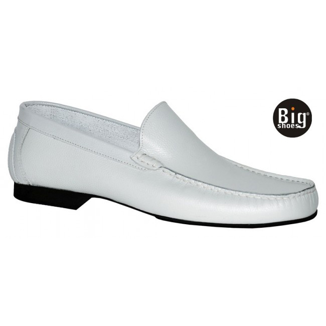 Bigshoes 0053-02 Δερμάτινο Μοκασίνι Λευκό φωτογραφία