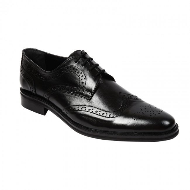 Bigshoes Bigshoes KL30102-01 Δερμάτινο Dress Μαύρο