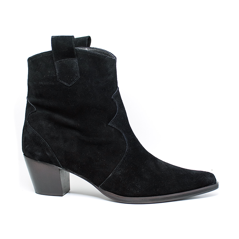 Bigshoes MX1921-01kst Δερμάτινο Μποτάκι Μαύρο Καστόρι 6cm φωτογραφία