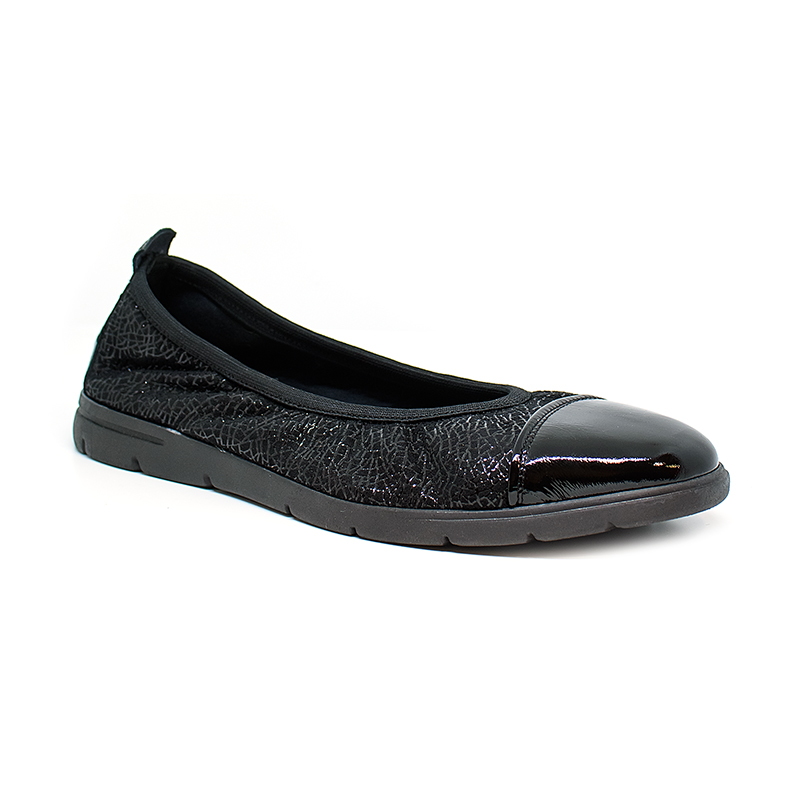 Bigshoes Bigshoes GA1133-01SN Δερμάτινη Μπαλαρίνα Μαύρη