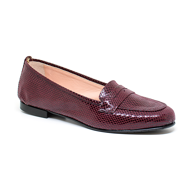 Bigshoes Bigshoes MX14255-23 Snake Δερμάτινο Μοκασίνι Μπορντό