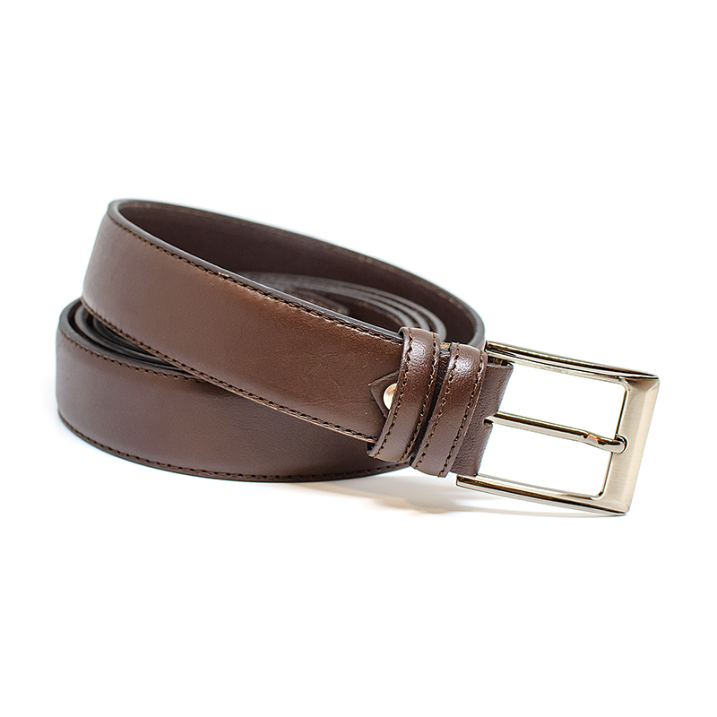 Bigshoes Bigshoes 152-316 Δερμάτινη Ζώνη Καφέ Σκούρο