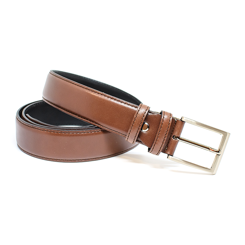 Bigshoes Bigshoes 153-336 Δερμάτινη Ζώνη Καφέ Σκούρο