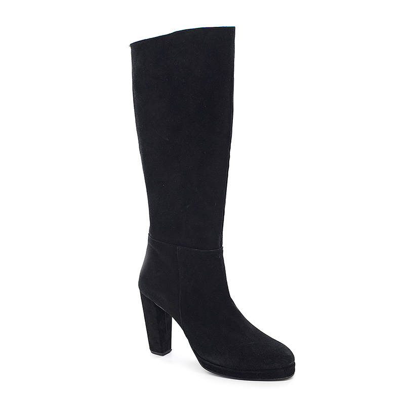 Bigshoes Bigshoes MX50267-01 Δερμάτινη Μπότα Μαύρη 9cm
