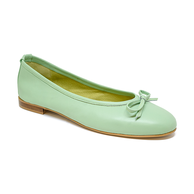 Bigshoes Bigshoes GA1137-19 Δερμάτινη Μπαλαρίνα Φυστικί