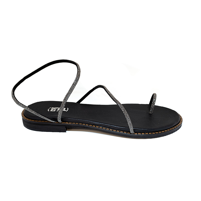 Bigshoes GA11002-01 Δερμάτινο Σανδάλι Μαύρη φωτογραφία