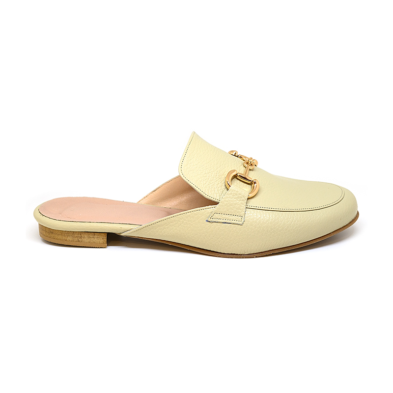 Bigshoes MX22132-13 Δερμάτινο Mule Μπεζ φωτογραφία