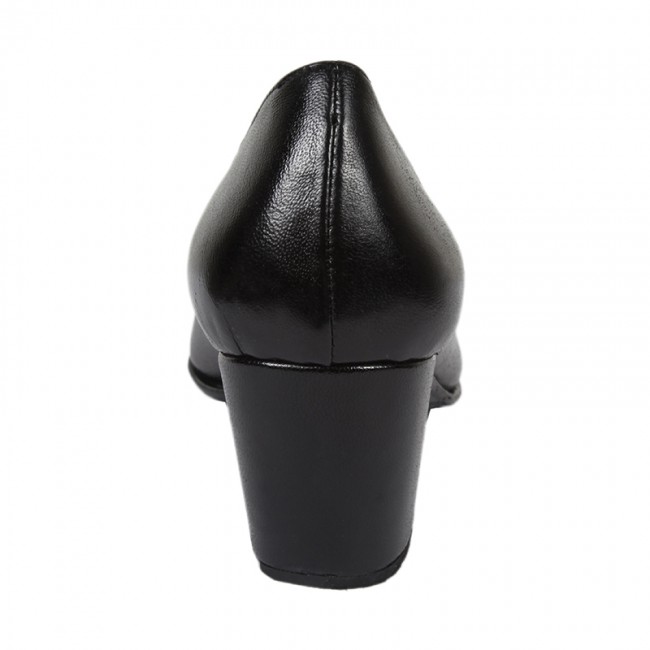 Bigshoes MX14200-01 Δερμάτινη Γόβα Μαύρη 6.5cm φωτογραφία