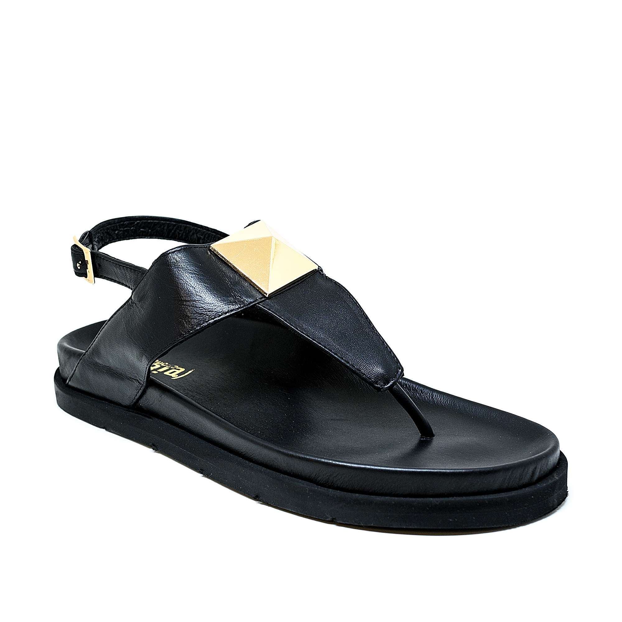 Bigshoes GA0308-01 Δερμάτινo Πέδιλο Μαύρο φωτογραφία