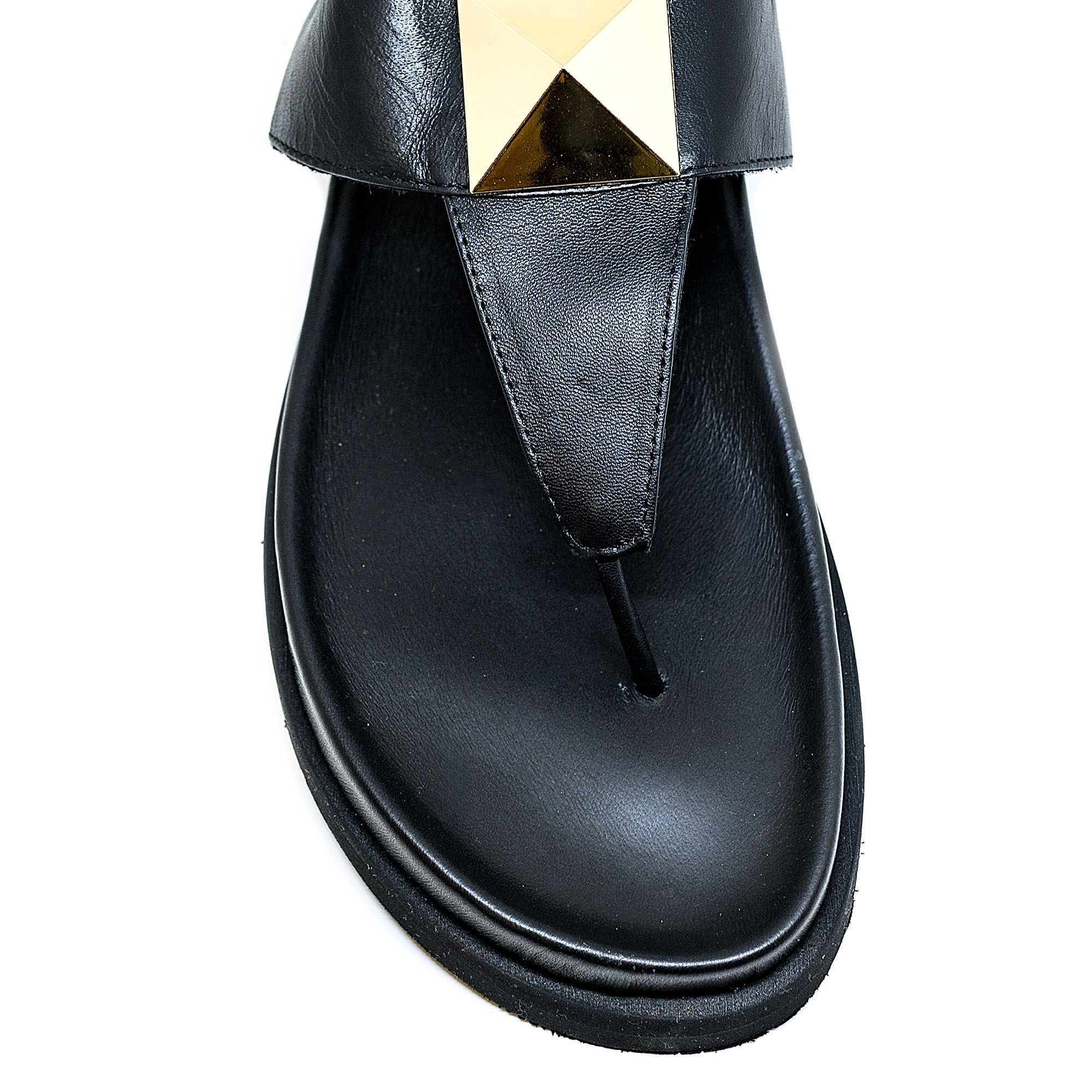 Bigshoes GA0308-01 Δερμάτινo Πέδιλο Μαύρο φωτογραφία