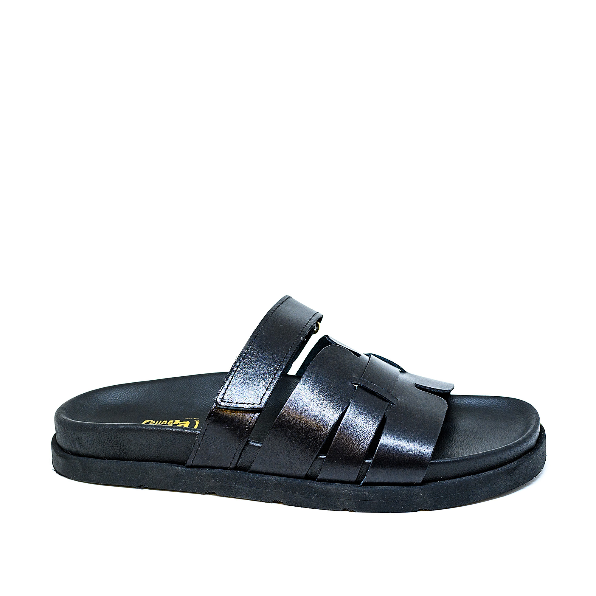 Bigshoes Bigshoes GA0309-01 Δερμάτινo Πέδιλο Μαύρο