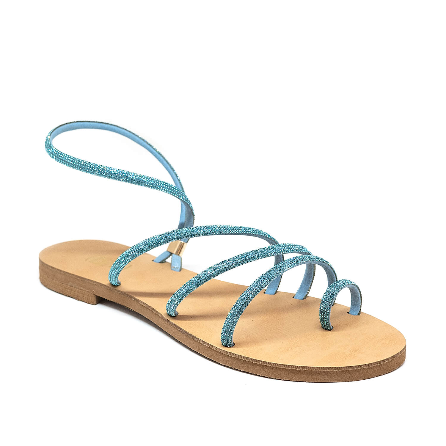 Bigshoes GA0104-11 Strass Σανδάλι Σιέλ φωτογραφία
