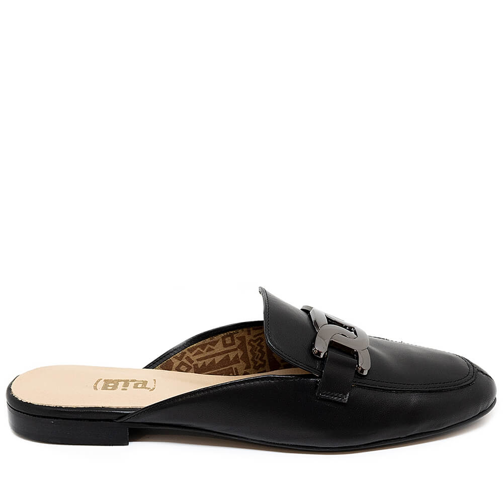 Bigshoes Bigshoes GA1148-01 Δερμάτινο Mule Μαύρο