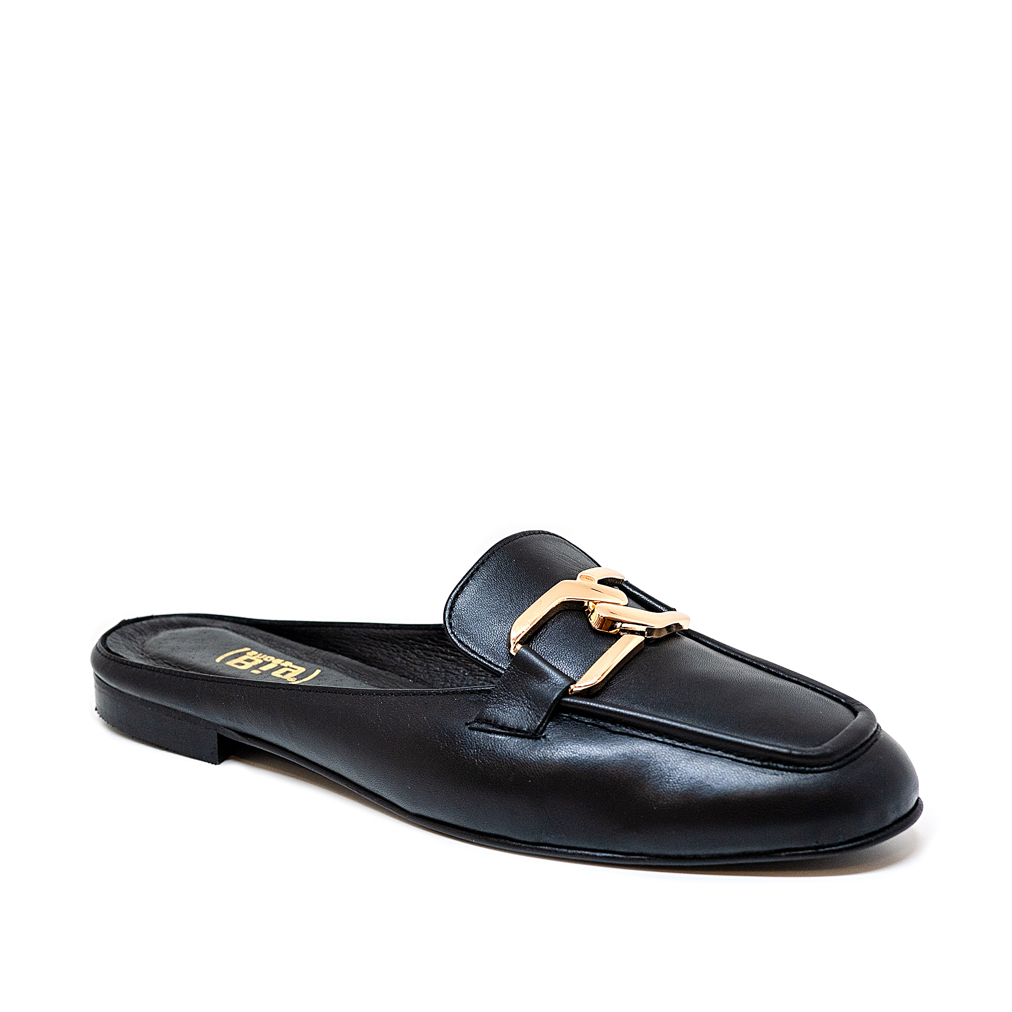 Bigshoes GA1150-01 Δερμάτινο Mule Μαύρο φωτογραφία