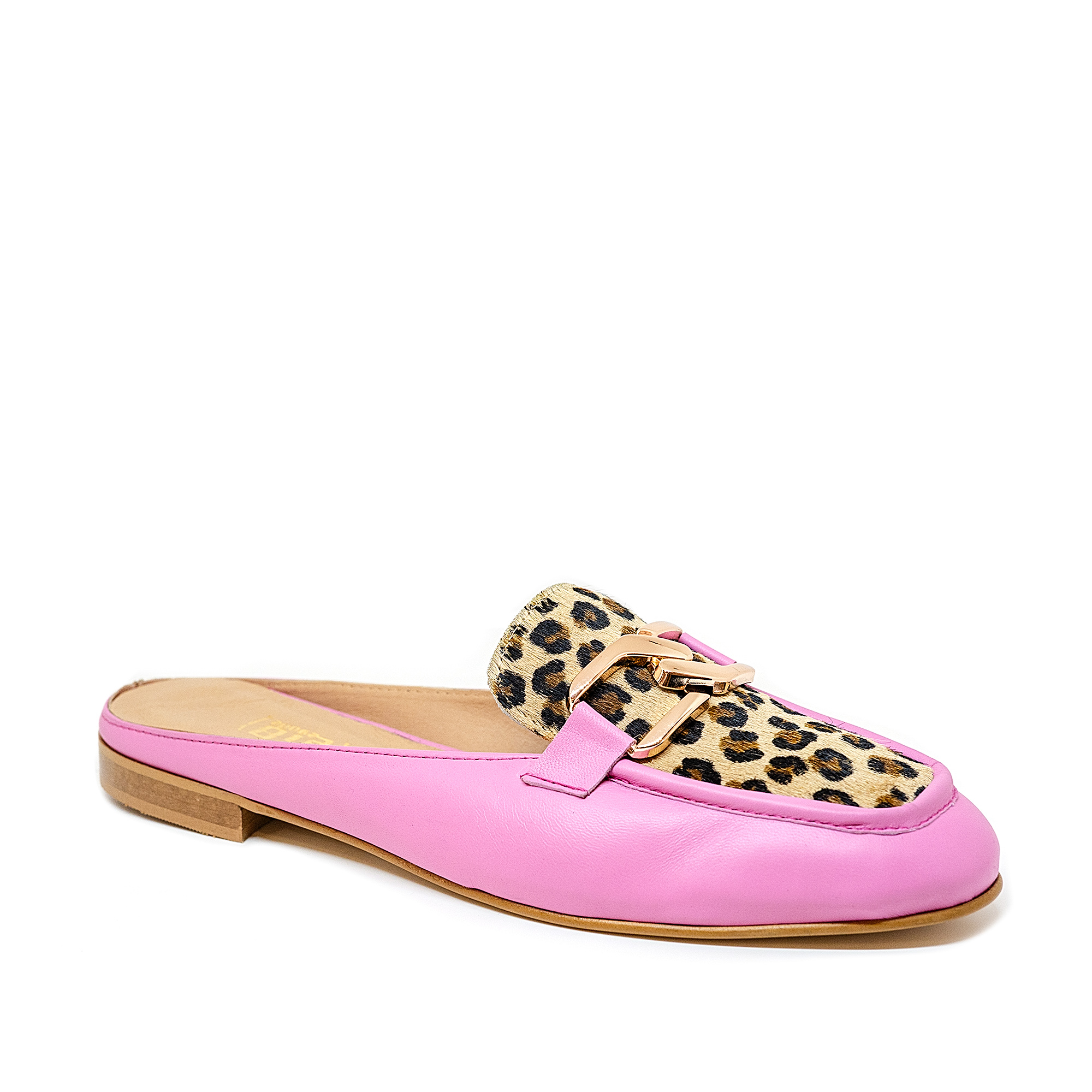 Bigshoes GA1150-17 Δερμάτινο Mule Ροζ φωτογραφία