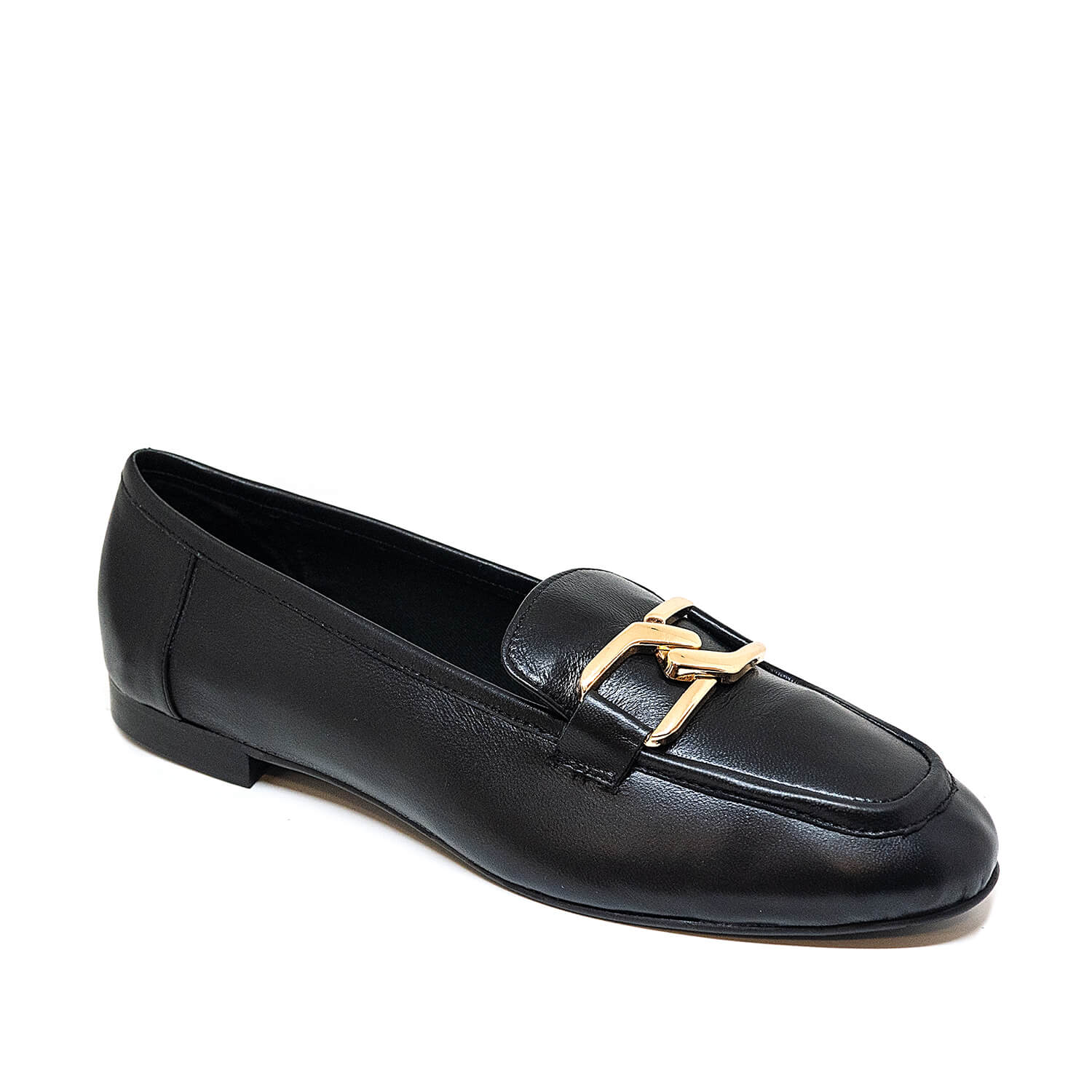 BigShoes GA1152-01 Δερμάτινο Μοκασίνι Μαύρο φωτογραφία