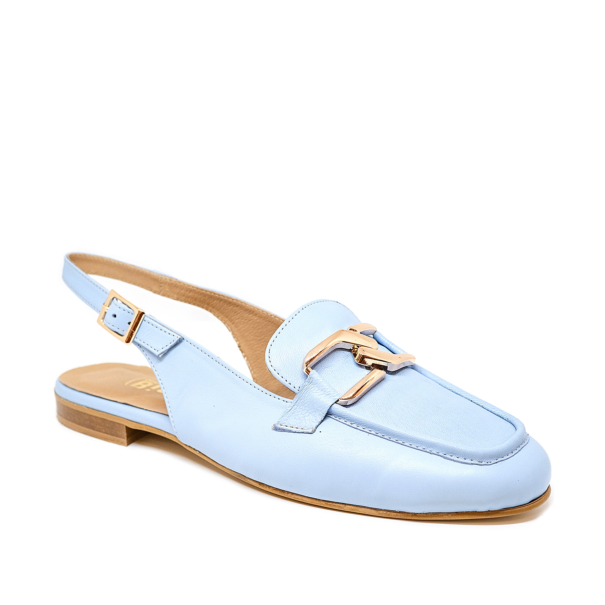 Bigshoes GA1153-11 Δερμάτινη Μπαλαρίνα Σιέλ φωτογραφία
