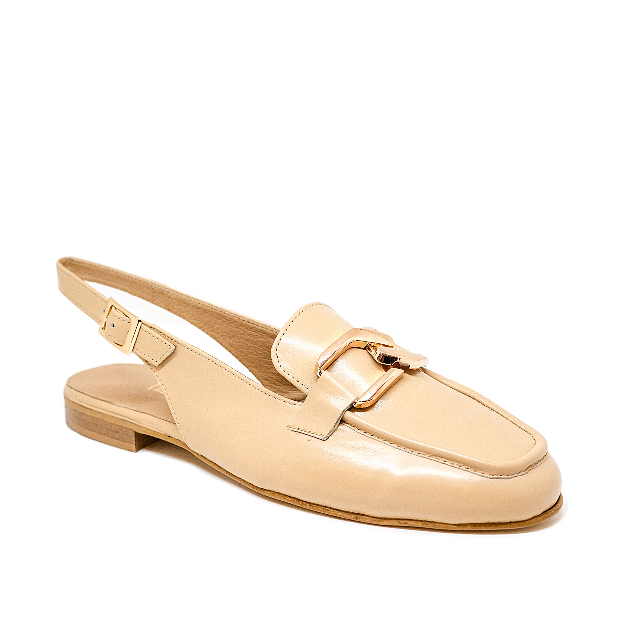 Bigshoes GA1153-13 Δερμάτινη Μπαλαρίνα Μπεζ φωτογραφία