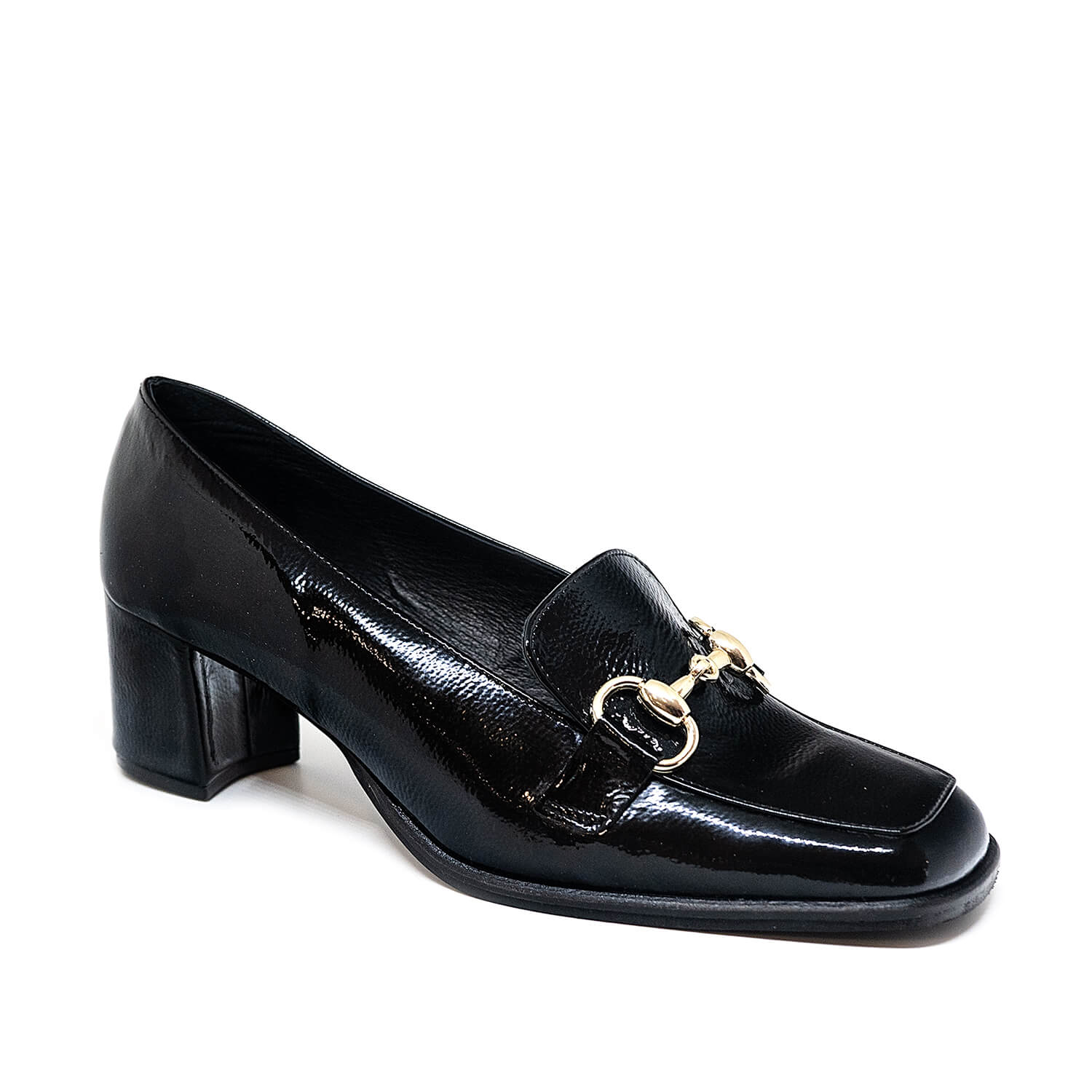 Bigshoes GA1240-01 Δερμάτινη Γόβα Μαύρο 5cm φωτογραφία