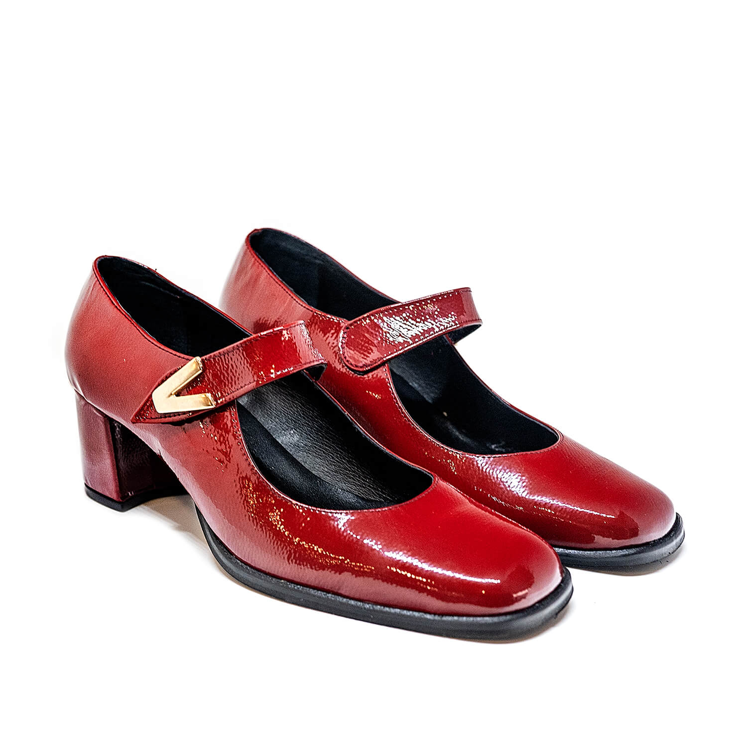 Bigshoes GA1241-23 Δερμάτινη Γόβα Μπορντό 5cm φωτογραφία