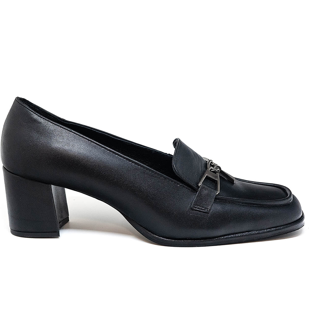 Bigshoes Bigshoes GA1242-01 Δερμάτινη Γόβα Μαύρο 5cm