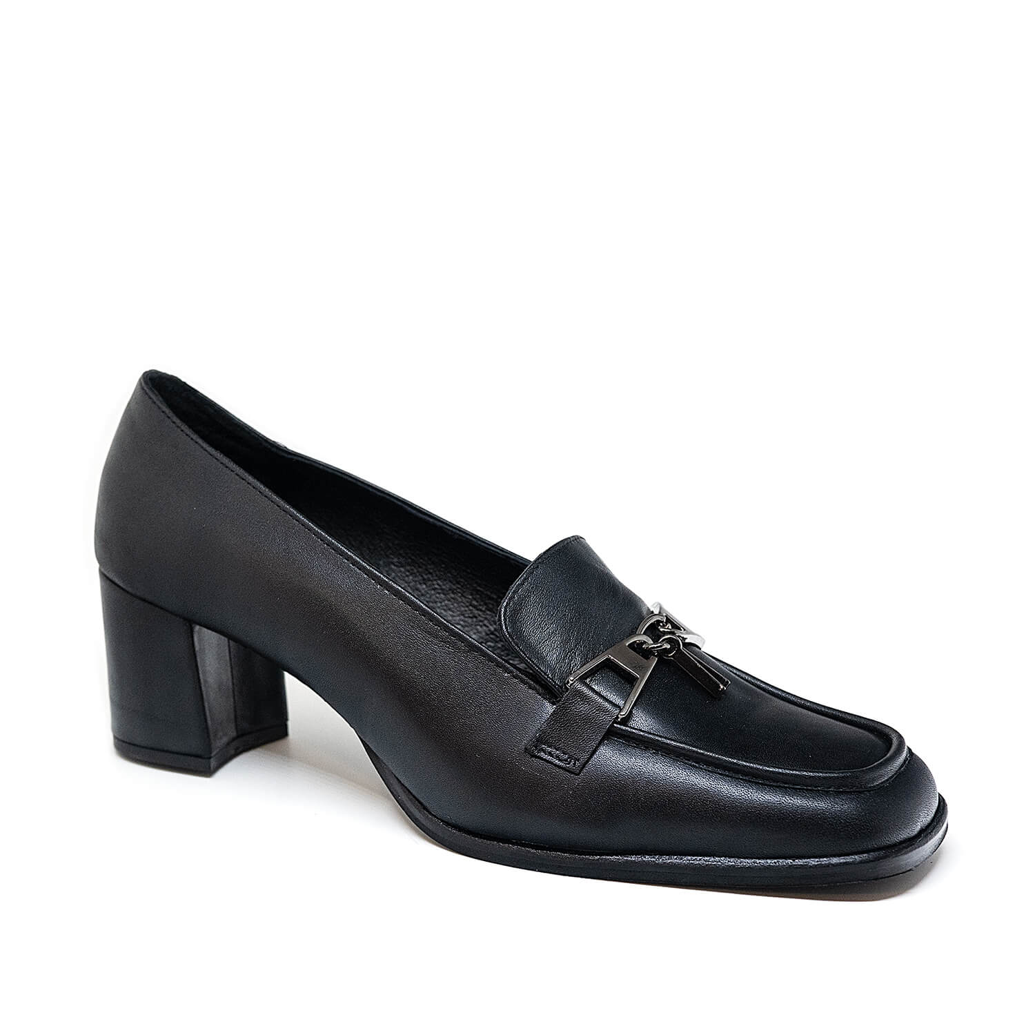 Bigshoes GA1242-01 Δερμάτινη Γόβα Μαύρο 5cm φωτογραφία