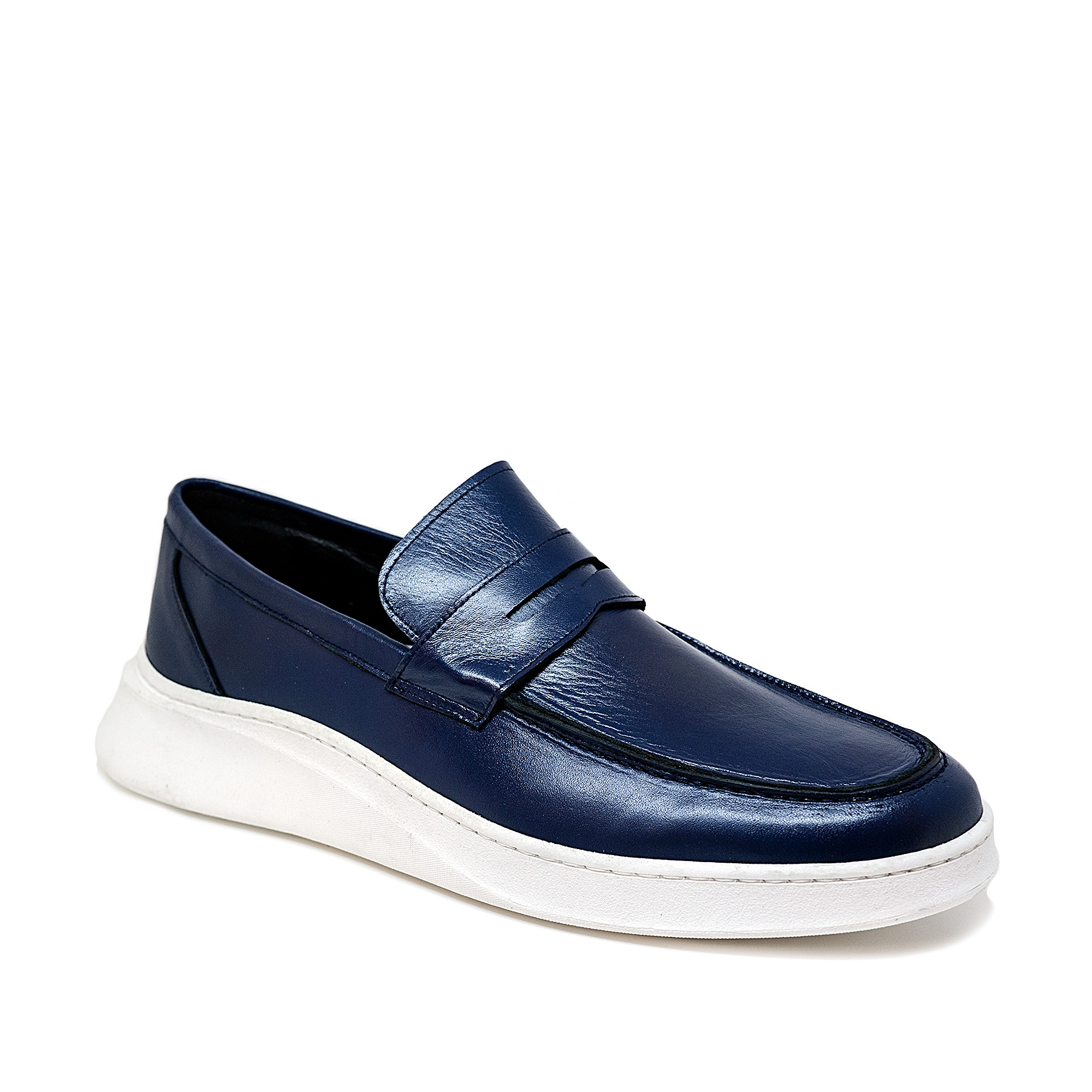 Bigshoes KL32701-18 Δερμάτινο Μοκασίνι Μπλε φωτογραφία